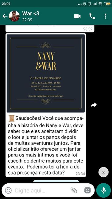 Convite Noivado - 1