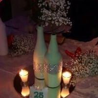 Gente o que vocês acham daquelas garrafas de vidro decoradas na mesa dos convidados? - 1