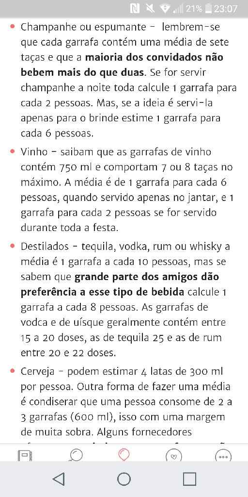 Cálculo de bebidas - 1