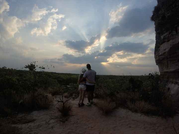 Pôr do sol na Pedra Furada