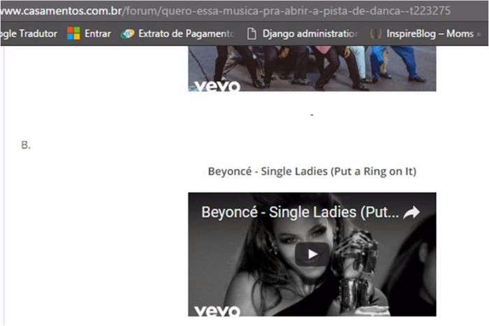 Quero essa música pra abrir a pista de dança