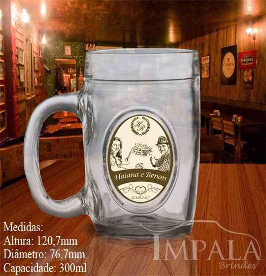 Caneco chopp vidro - 300ml