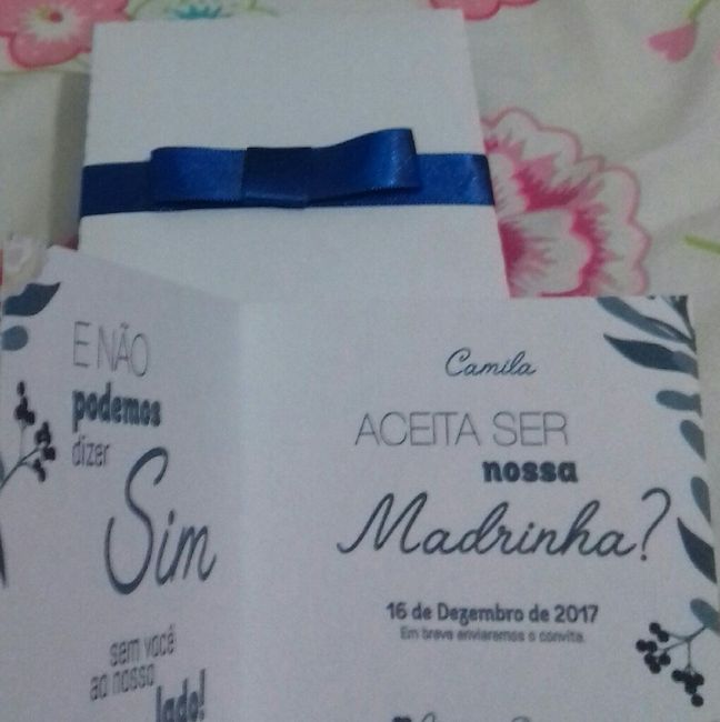 Como foi ou será seu convite para os padrinhos e madrinhas ? - 2