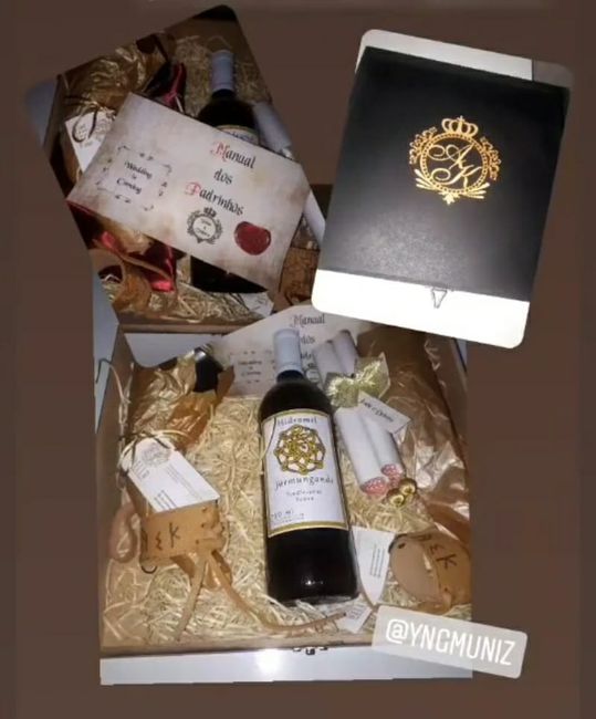 Entrega das caixinhas (padrinhos e madrinhas, mães e Damas e Pajem) 5