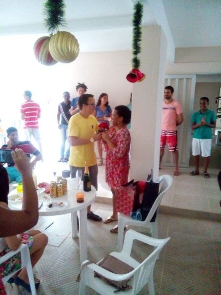 chegada dele