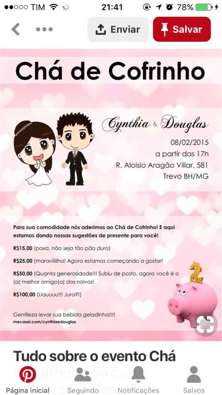 Chá de Cofrinho? Como assim ?! - 1