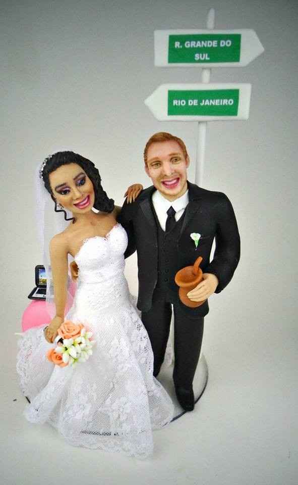 Detalhes do meu casamento: O topo de bolo!