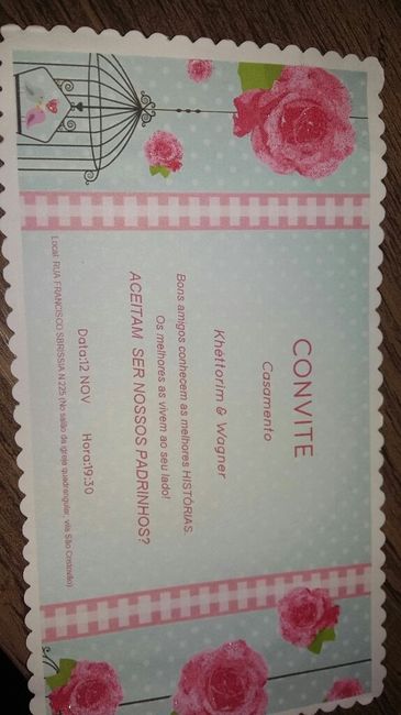 Meu noivo n quer gastar em convites... - 2
