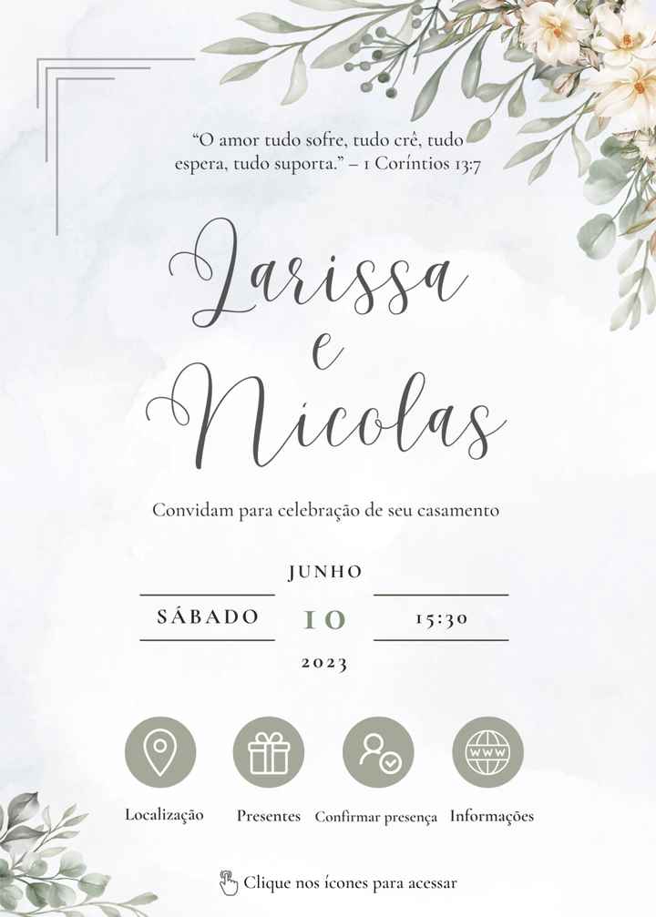 Convite Virtual Tema de Casamento Traje dos Noivos para WhatsApp