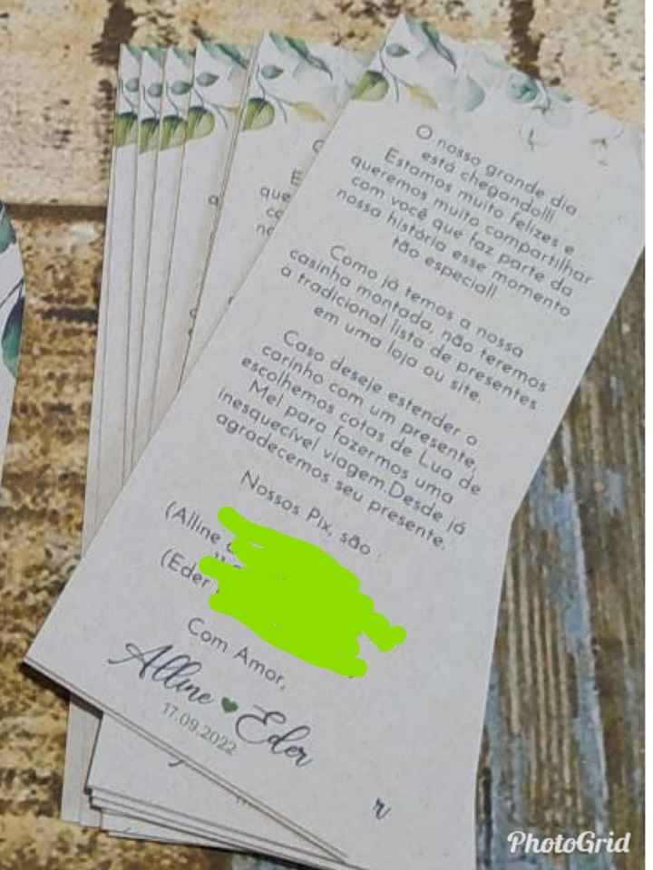 Presentes de casamento mesmo os noivos estando morando juntos. - 1
