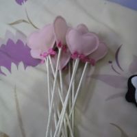 Buque de corações rosa
