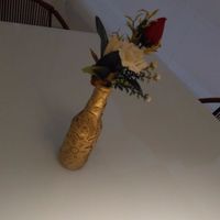Centro de Mesa Garrafa com Renda