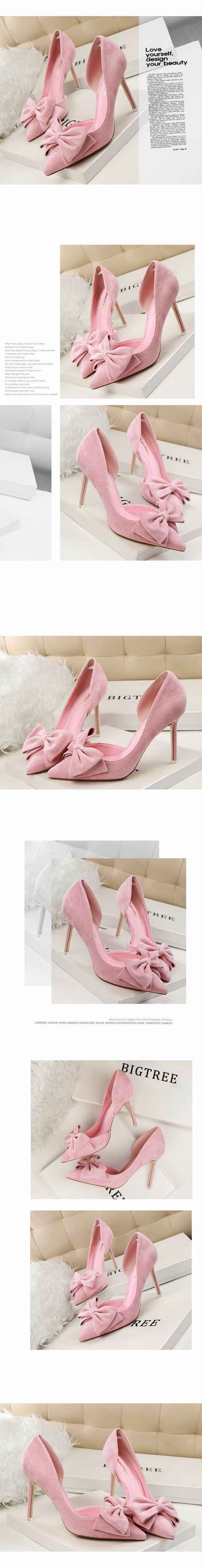 Sapato de Laço Cor de Rosa