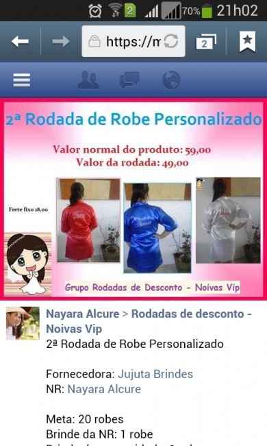 Robe personalizado na Rodada de descontos - 1