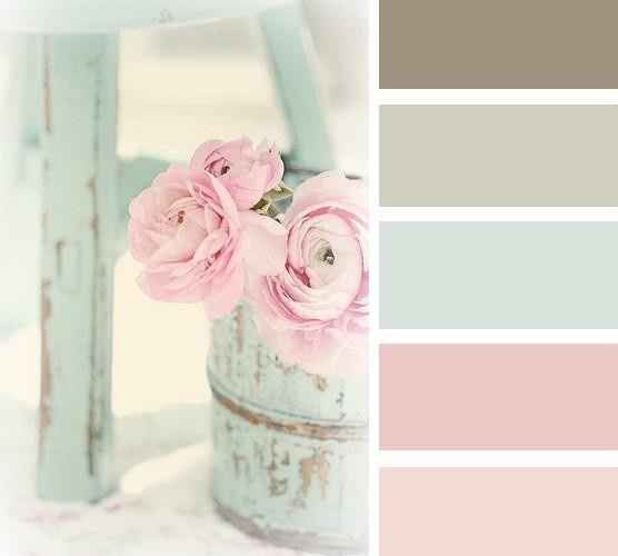 Shabby chic e cores pasteis