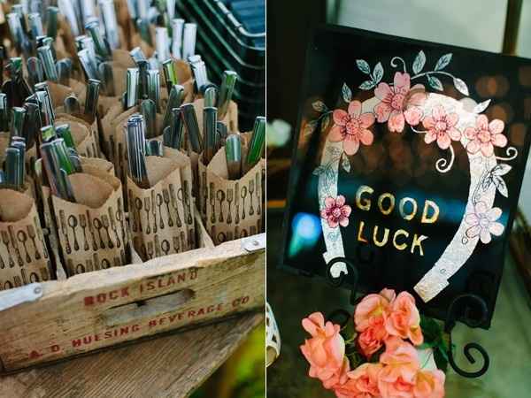 Good Luck - detalhes na mesa dos talheres
