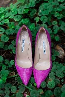 Pink no shoes! super estilosa essa noiva!