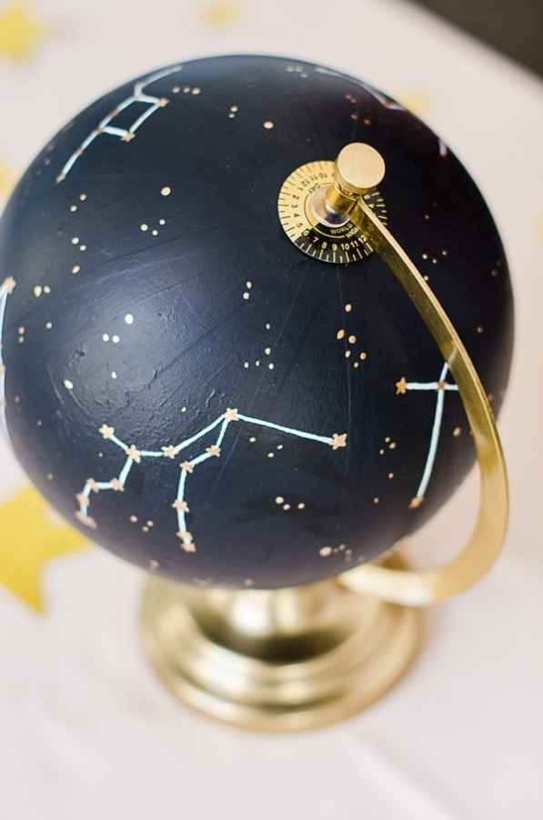 Decoração - Olha o globo com as constelações!
