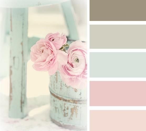 Shabby chic e cores pasteis