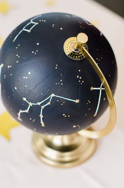Decoração - Olha o globo com as constelações!