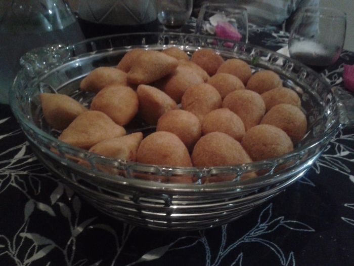 pastelzinho frito + coxinha