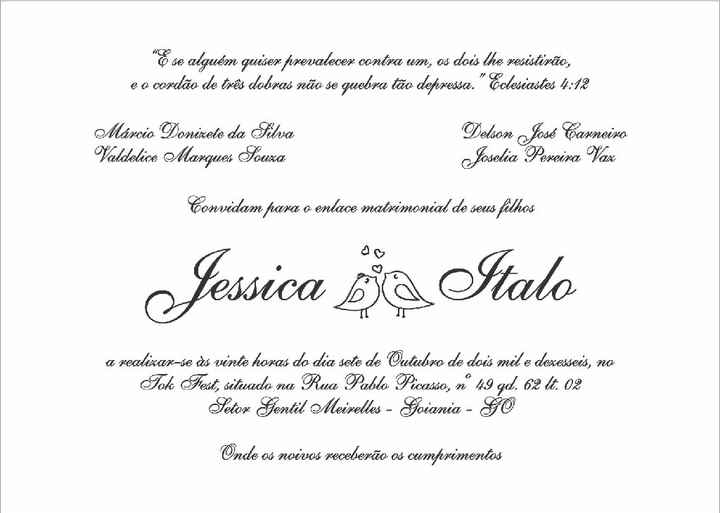Meu convite de casamento - 1