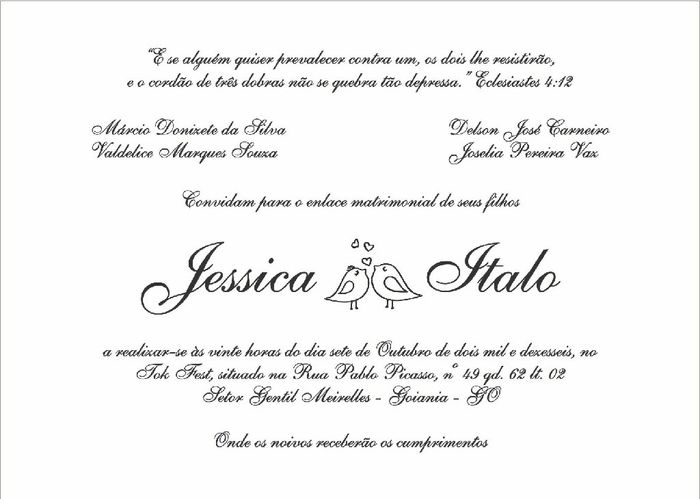 Meu convite de casamento - 1