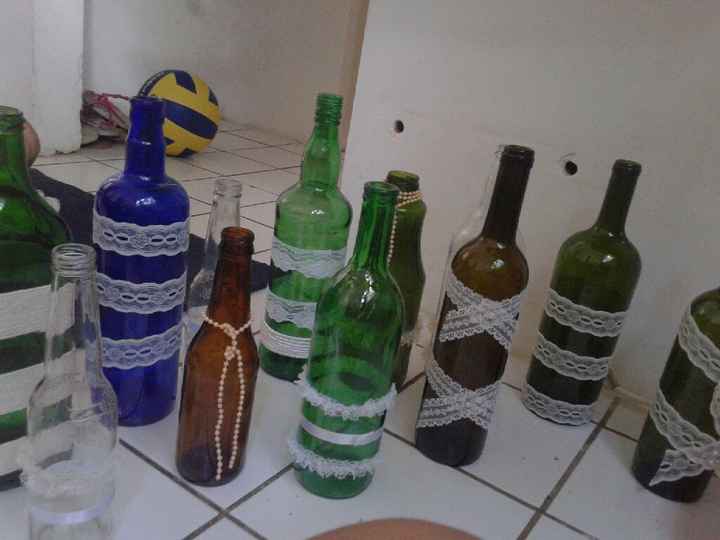Diy- garrafas de vidro rústicas - 1
