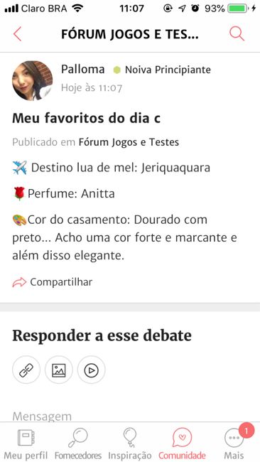 ÚLTIMO PASSO: Compartilhe seus favoritos de casamento! - 1