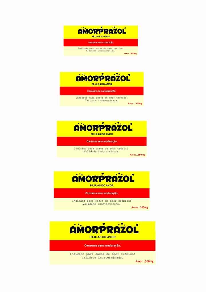 Lembrancinhas: remÉdio, amorprazol. - 2