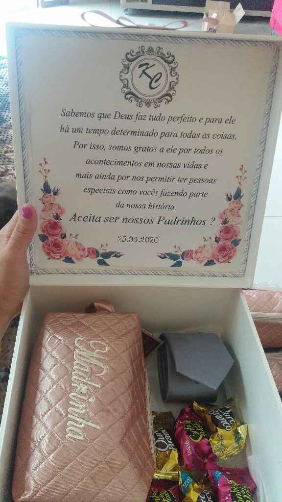 Caixa dos convites para os padrinhos de casamento - 2