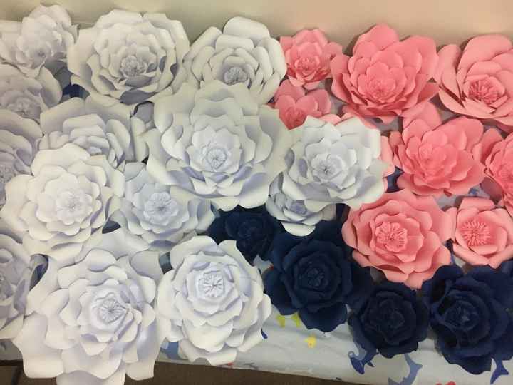 Flores de papel  na decoração - 1