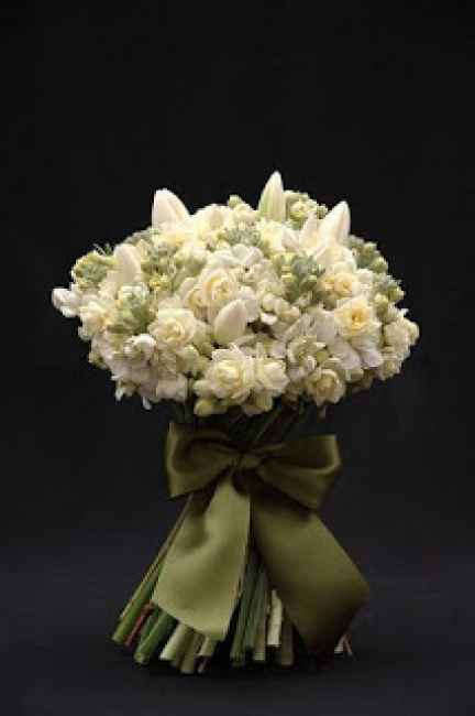 Bouquet Branco e verde 