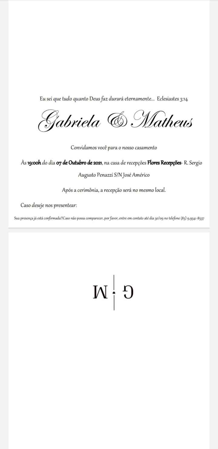 Convite casamento - 2