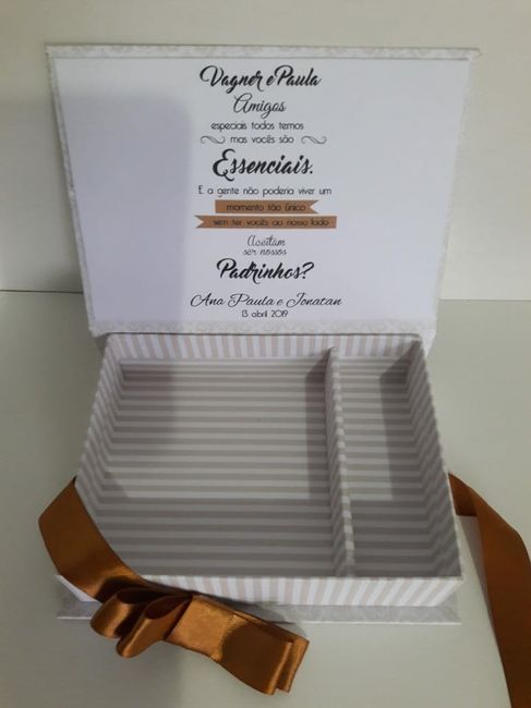 Caixa convite de padrinhos - 2