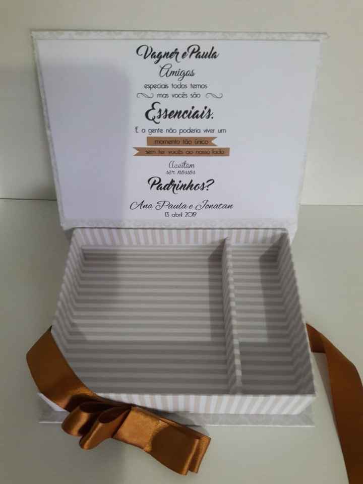 Caixa convite de padrinhos - 2