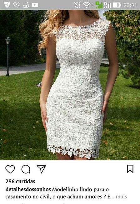vestido para casar no civil - 1
