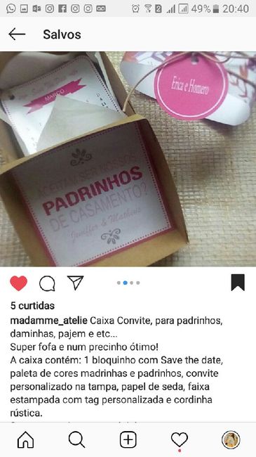 Caixinha padrinhos - 2