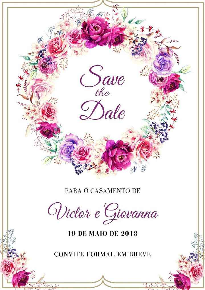 Terminei meu Save the Date virtual! - 1