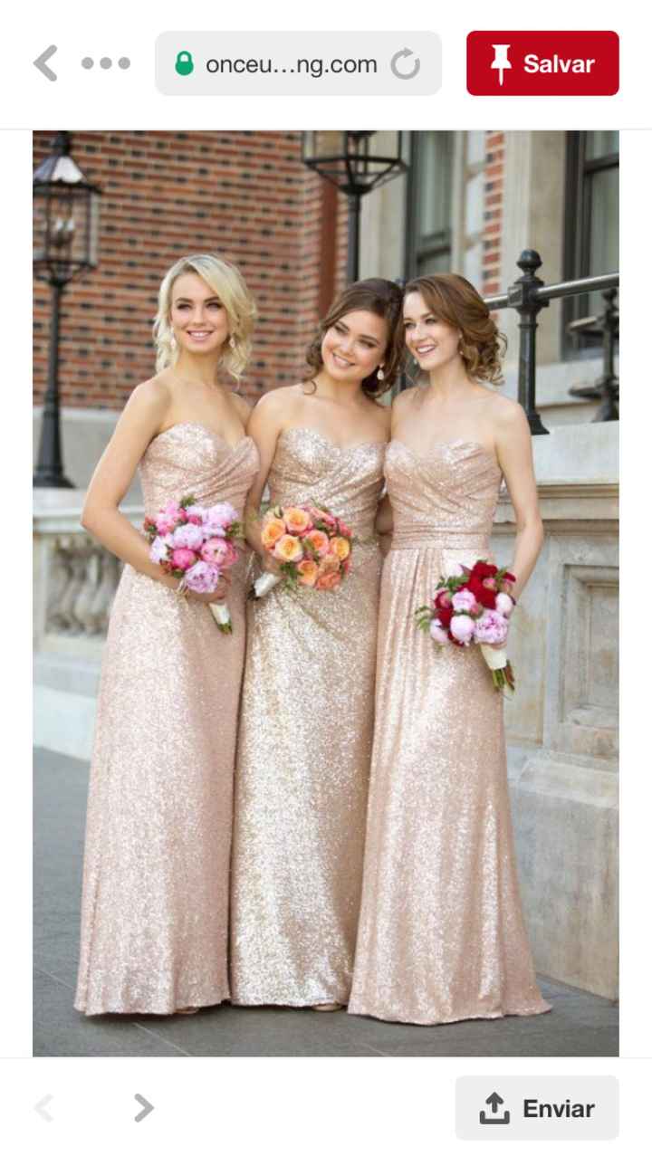 Vestidos Madrinhas: cor igual ou colorido? - 2