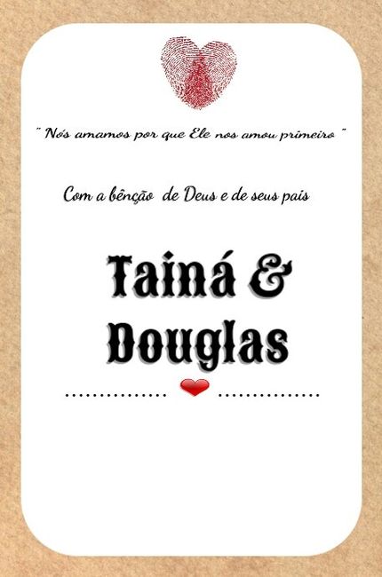 Nosso convite tainá e douglas - 1