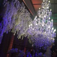 Lustres na mesa de doces 