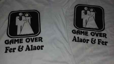 Camisetas para chá bar game over - 1