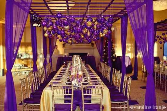 Roxo e dourado