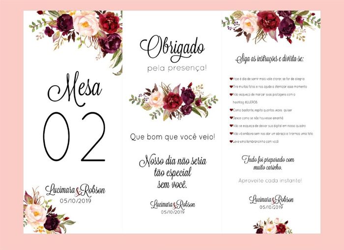 Numeradores de mesa.
