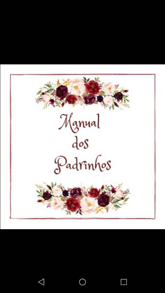 Manual dos Padrinhos feito por mim - 2