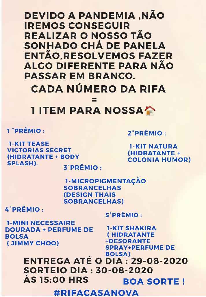 Chá de panela/ Chá Rifa quem mais esta se reinventando ? - 1