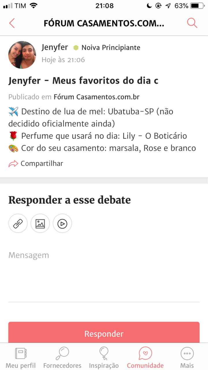 ÚLTIMO PASSO: Compartilhe seus favoritos de casamento! - 1