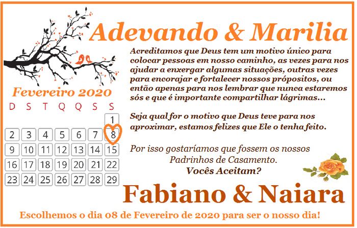 Convite Padrinhos