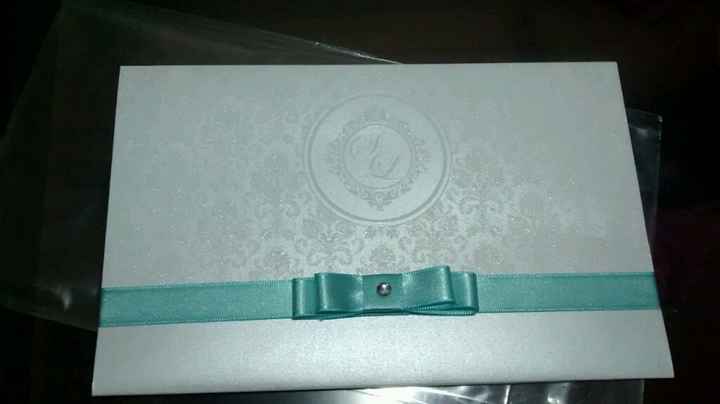 Convite de casamento azul tiffany - 1